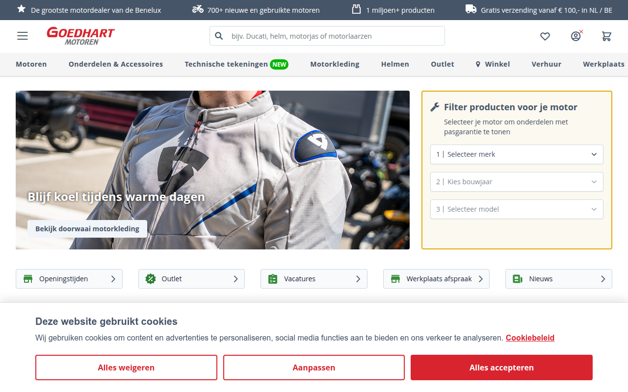 Screenshot van goedhartmotoren.nl