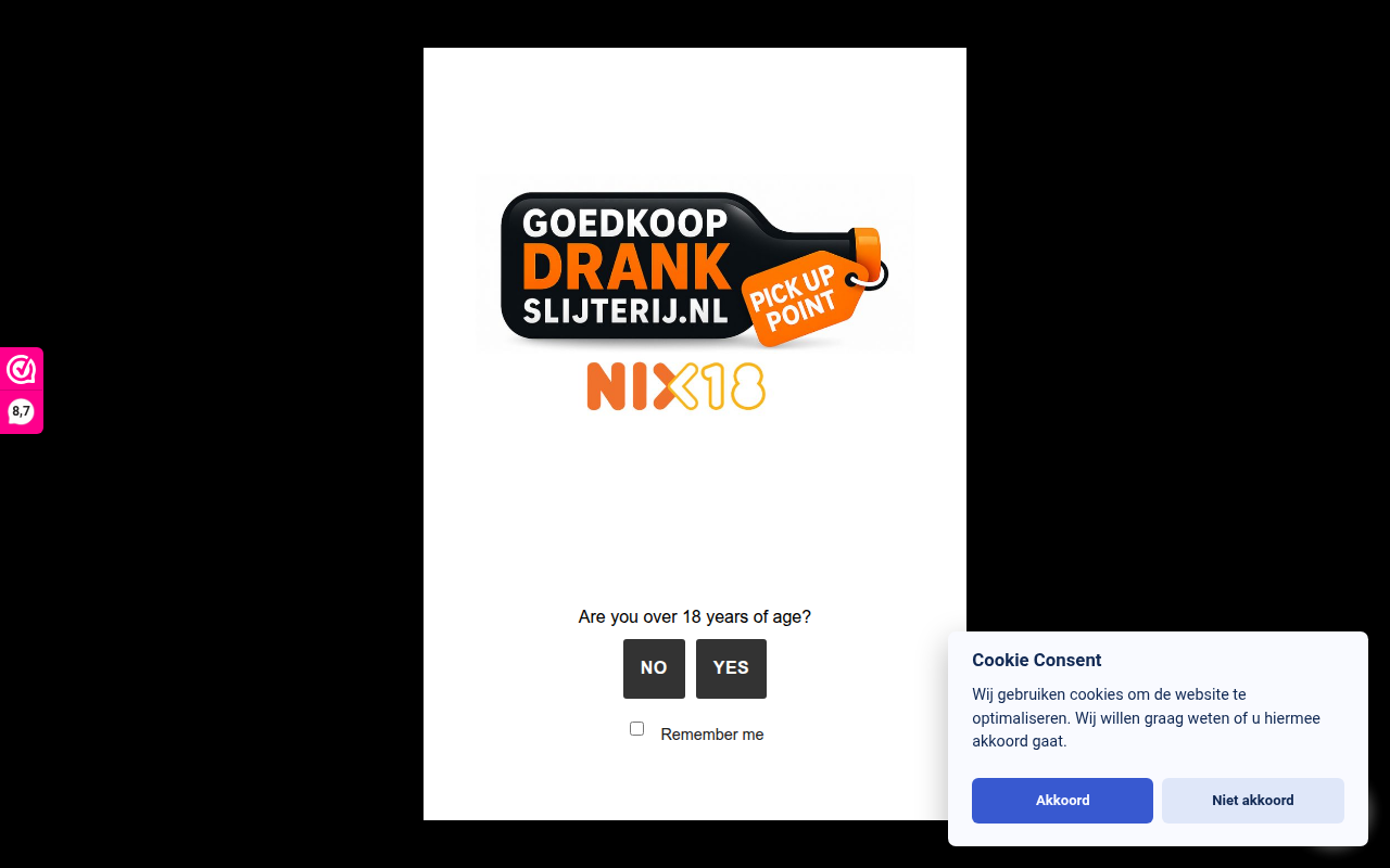 Screenshot van goedkoopdrankslijterij.nl