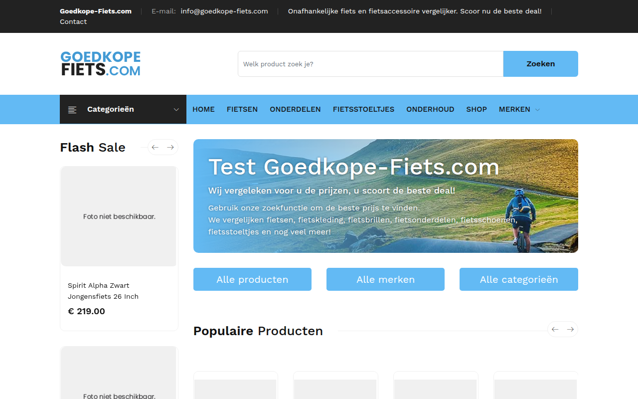 Screenshot van goedkope-fiets.logosnel.nl