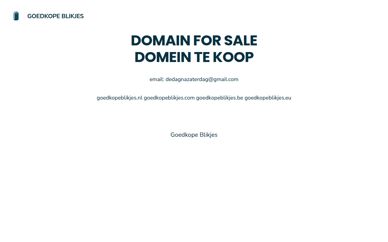 Screenshot van goedkopeblikjes.nl