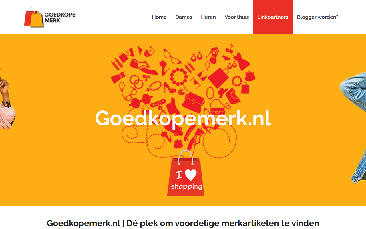 Screenshot van goedkopemerk.nl