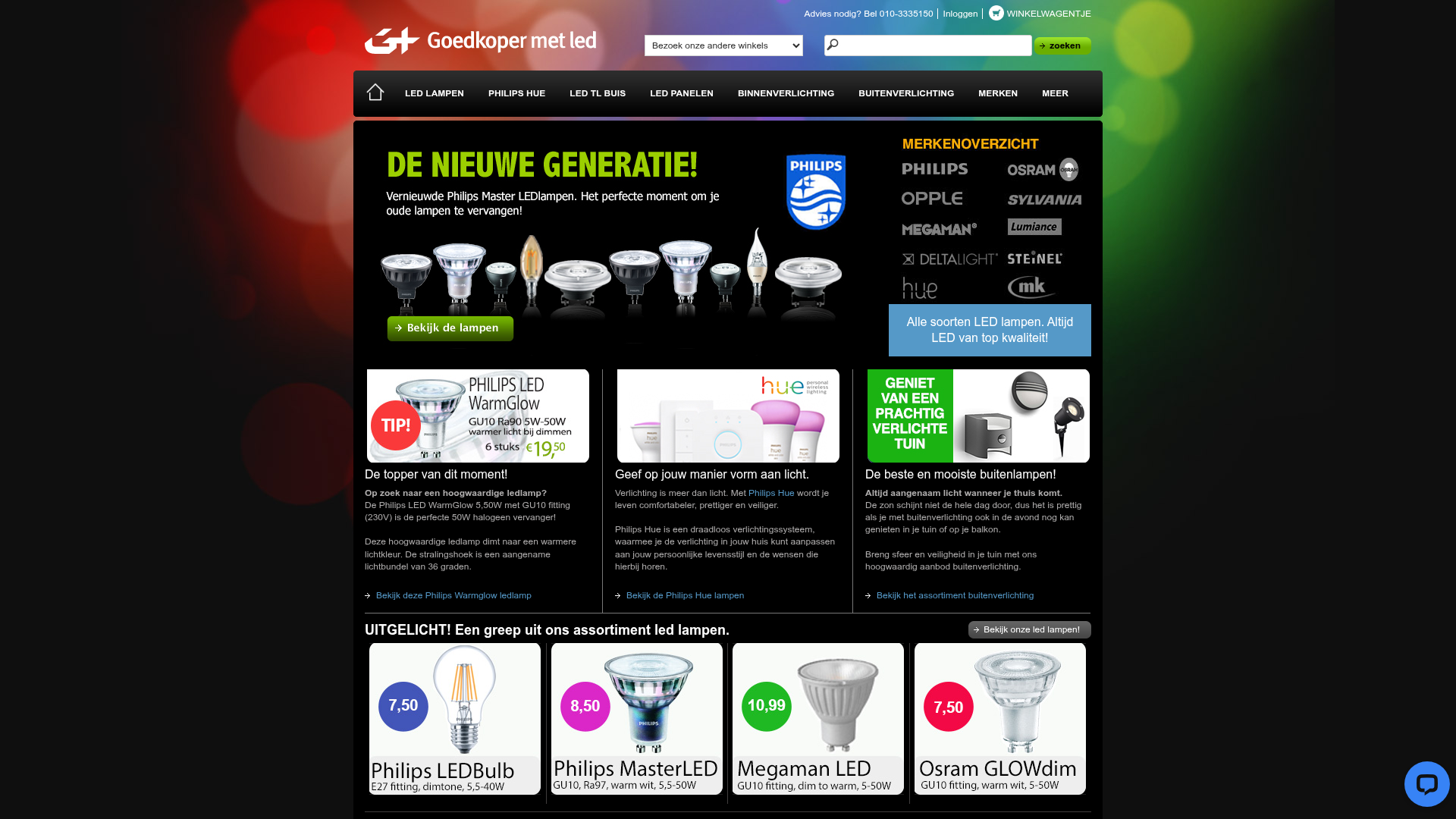 Screenshot van goedkopermetled.nl