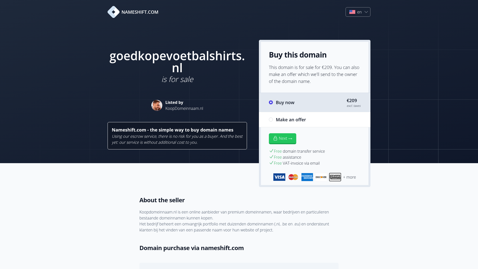 Screenshot van goedkopevoetbalshirts.nl