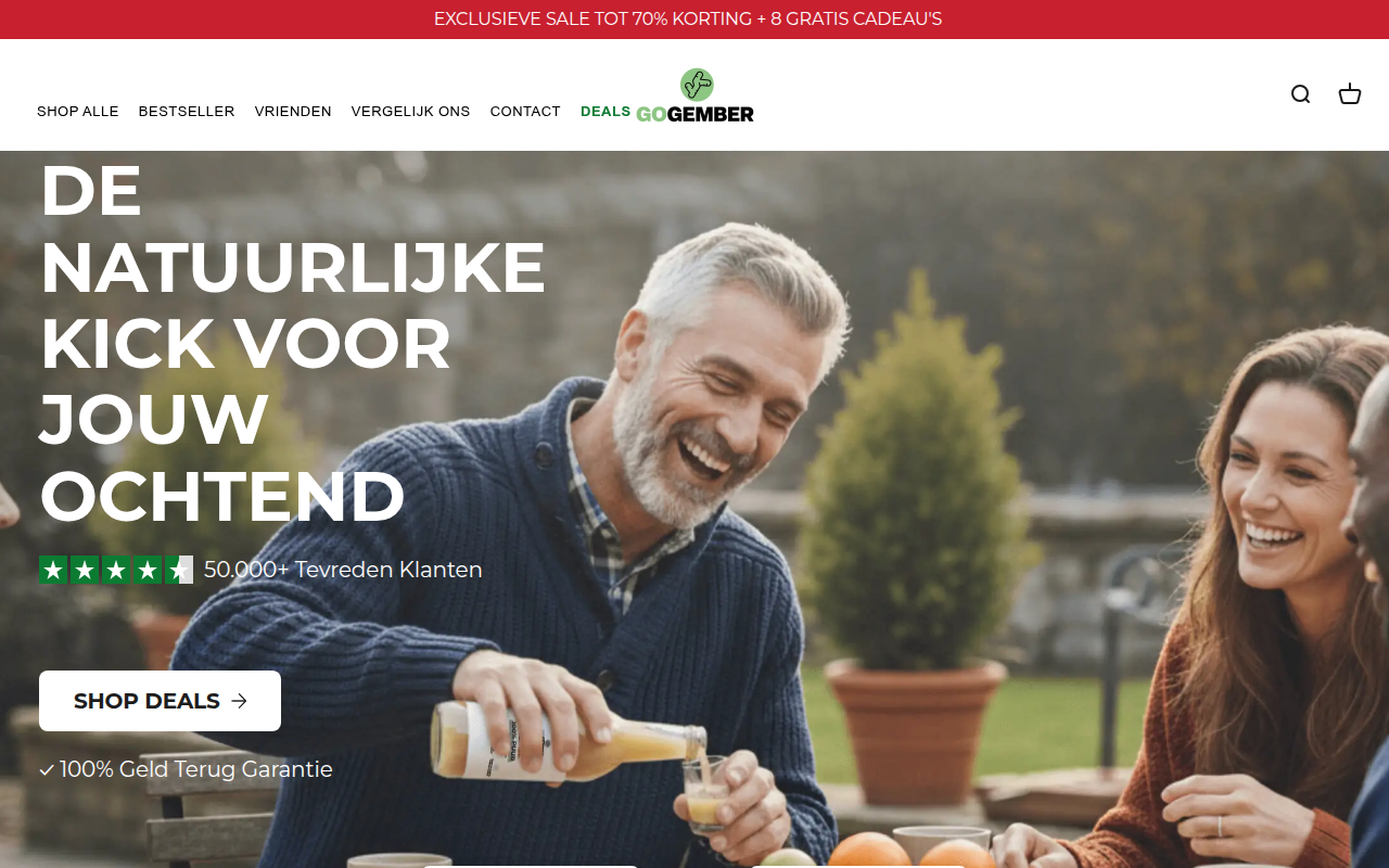 Screenshot van gogember.com