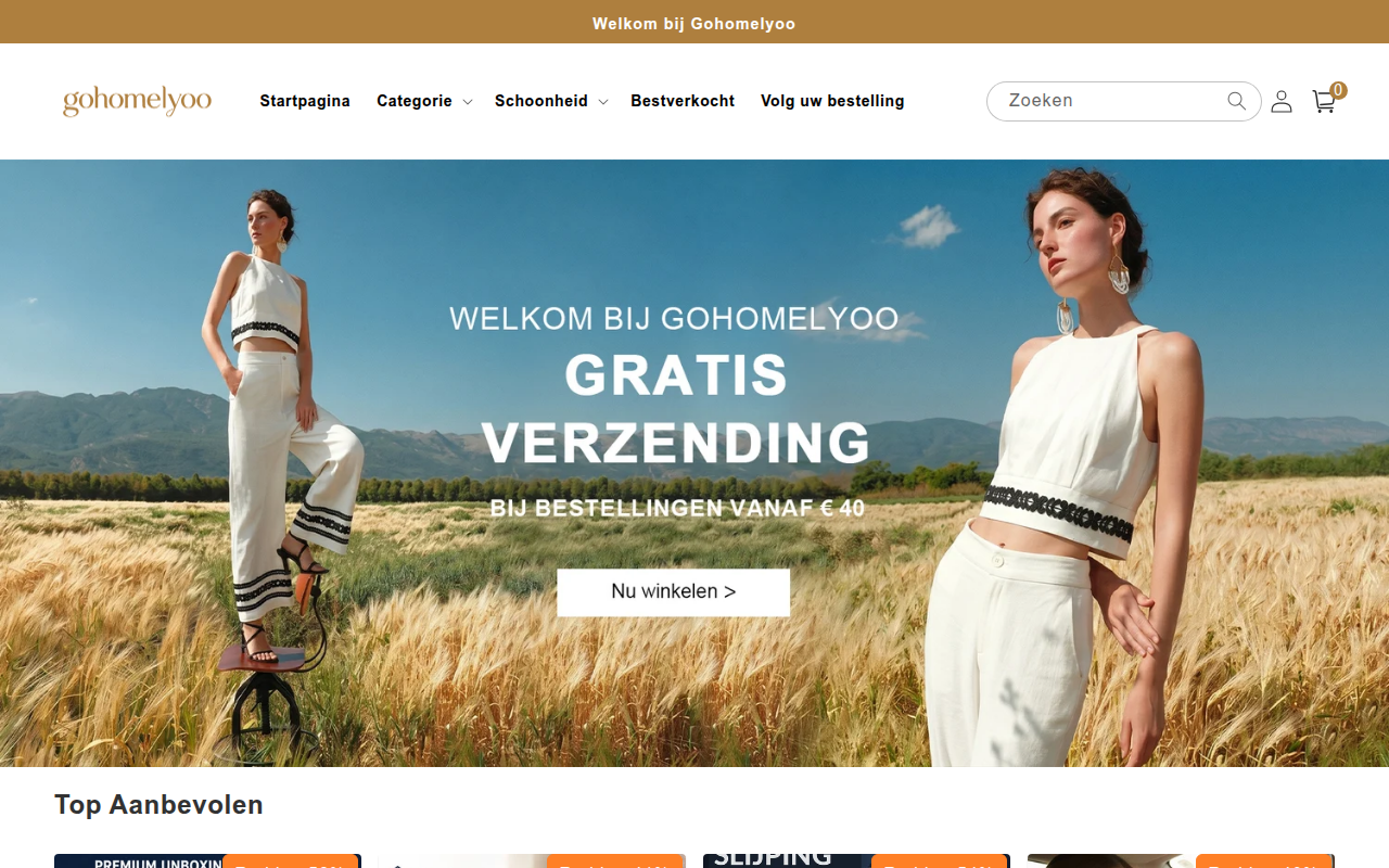 Screenshot van gohomelyoo.com