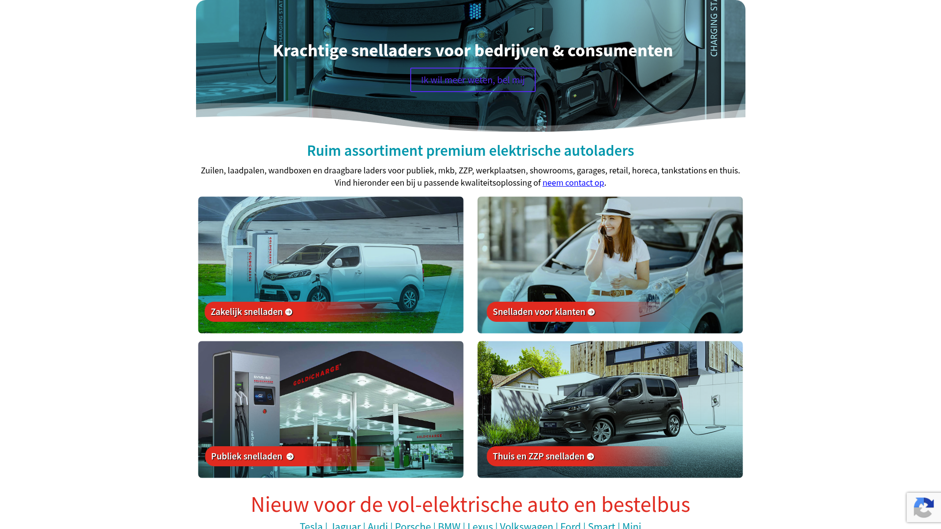 Screenshot van goldcharge.nl