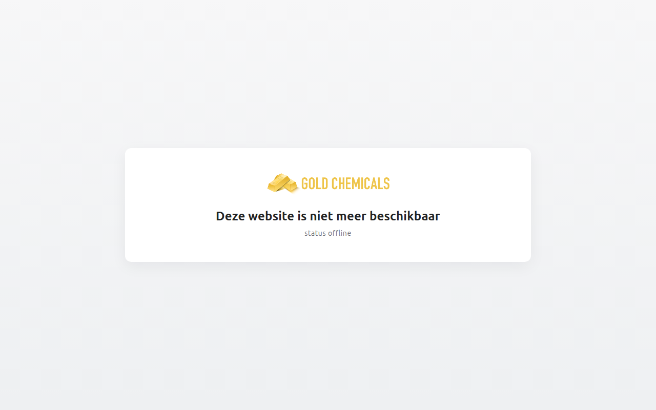 Screenshot van goldchemicals.com