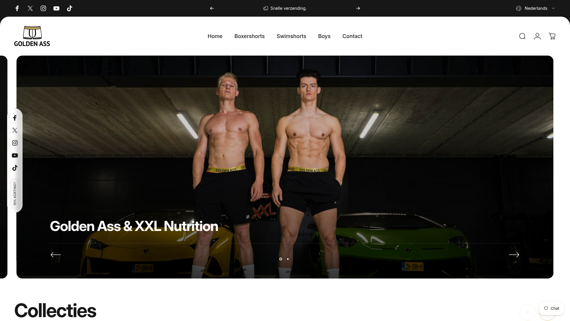 Screenshot van goldenass.com
