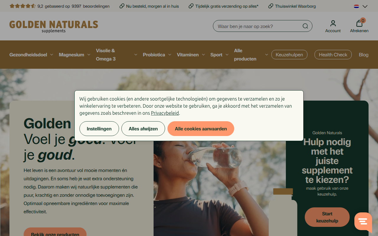 Screenshot van goldennaturals.nl