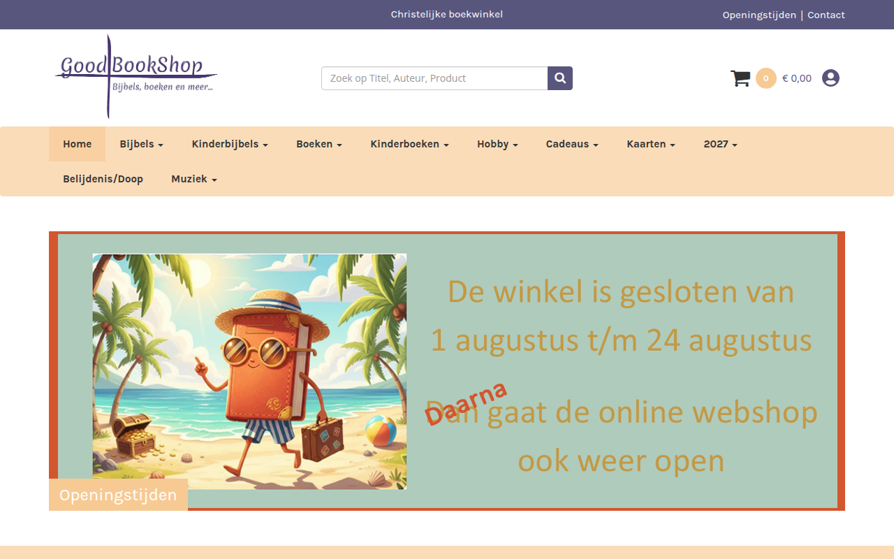 Screenshot van goodbookshop.nl
