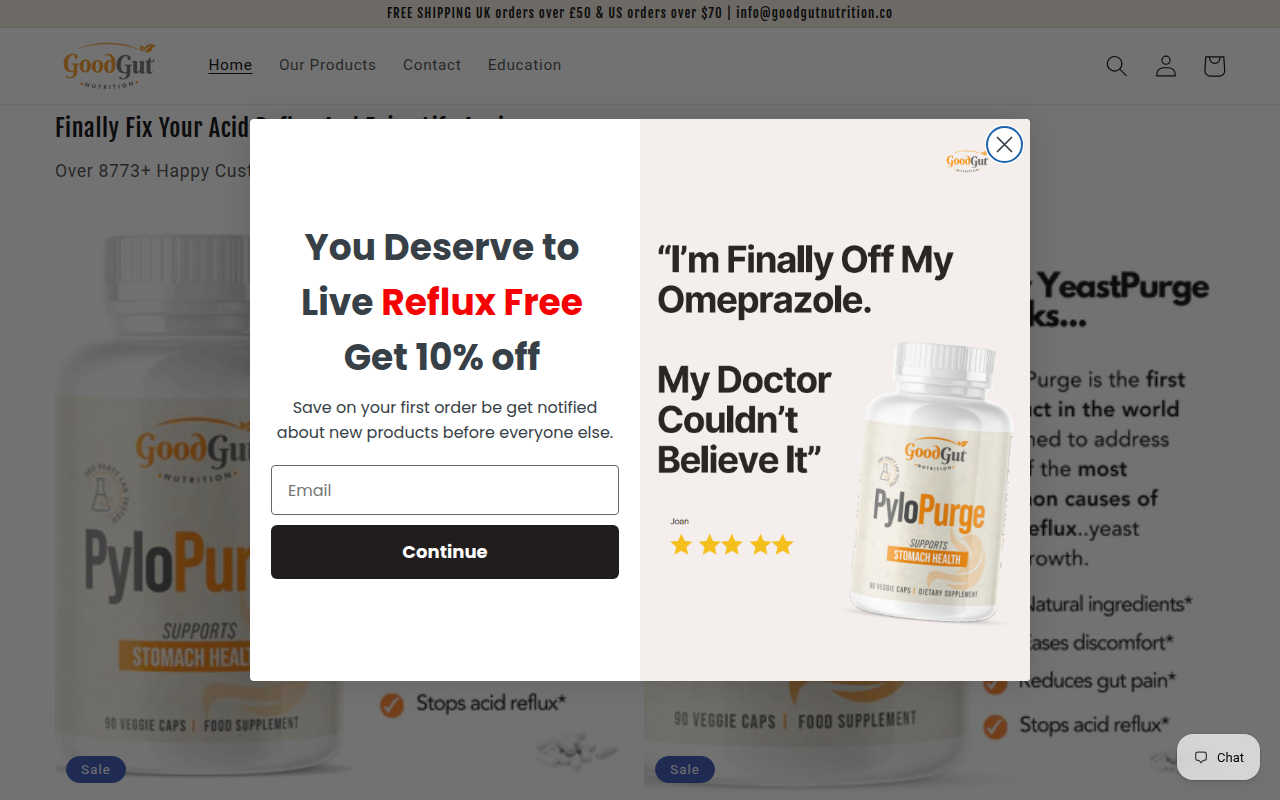 Screenshot van goodgutnutrition.co