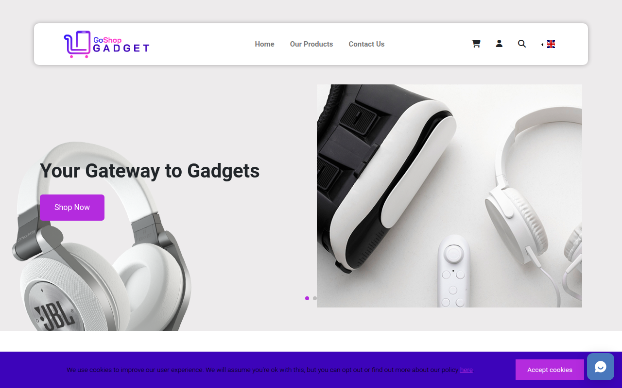 Screenshot van goshopgadget.com