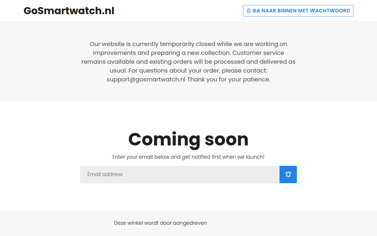 Screenshot van gosmartwatch.nl