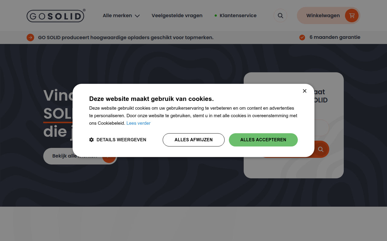 Screenshot van gosolidproducts.nl