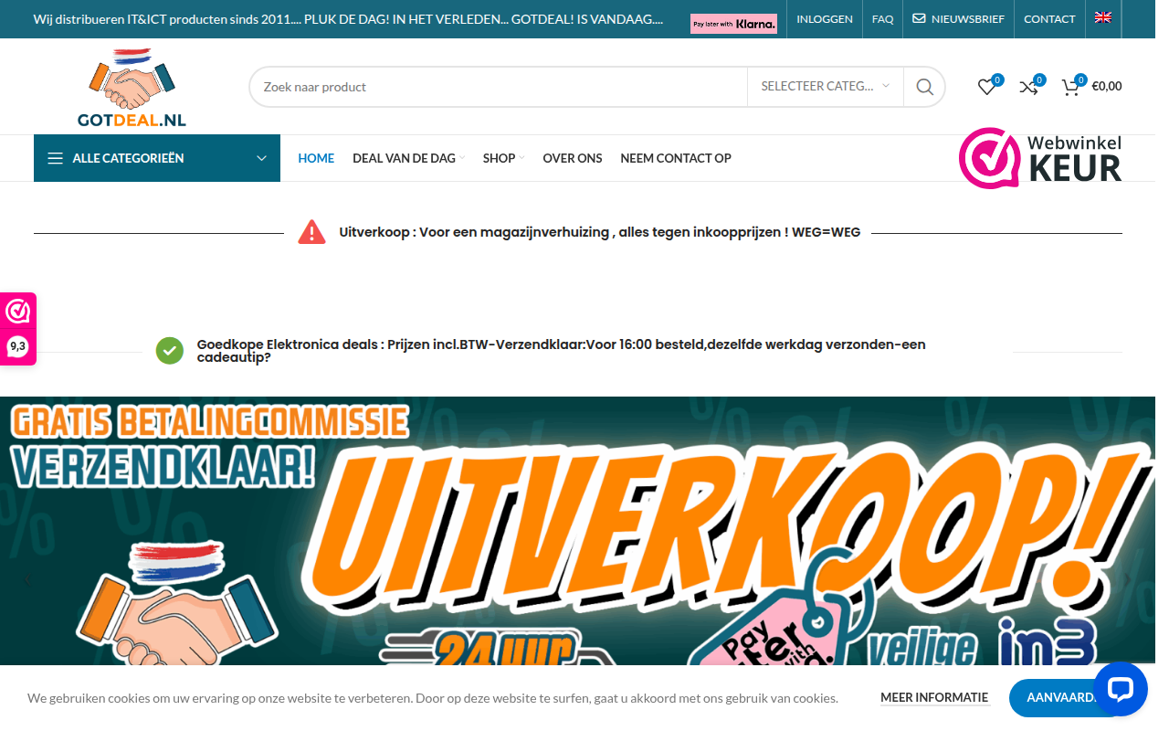 Screenshot van gotdeal.nl