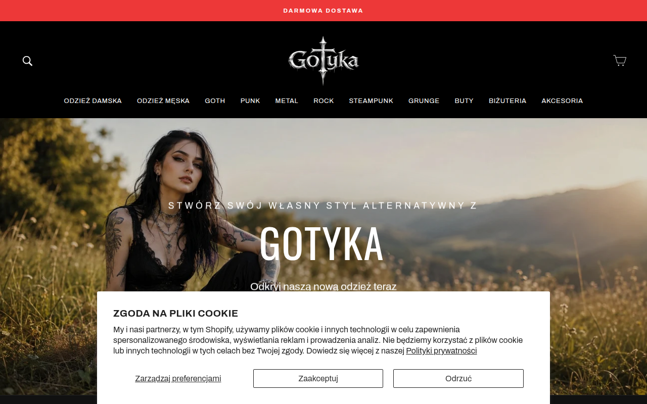 Screenshot van gotyka.pl