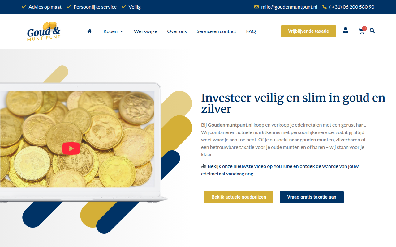 Screenshot van goudenmuntpunt.nl