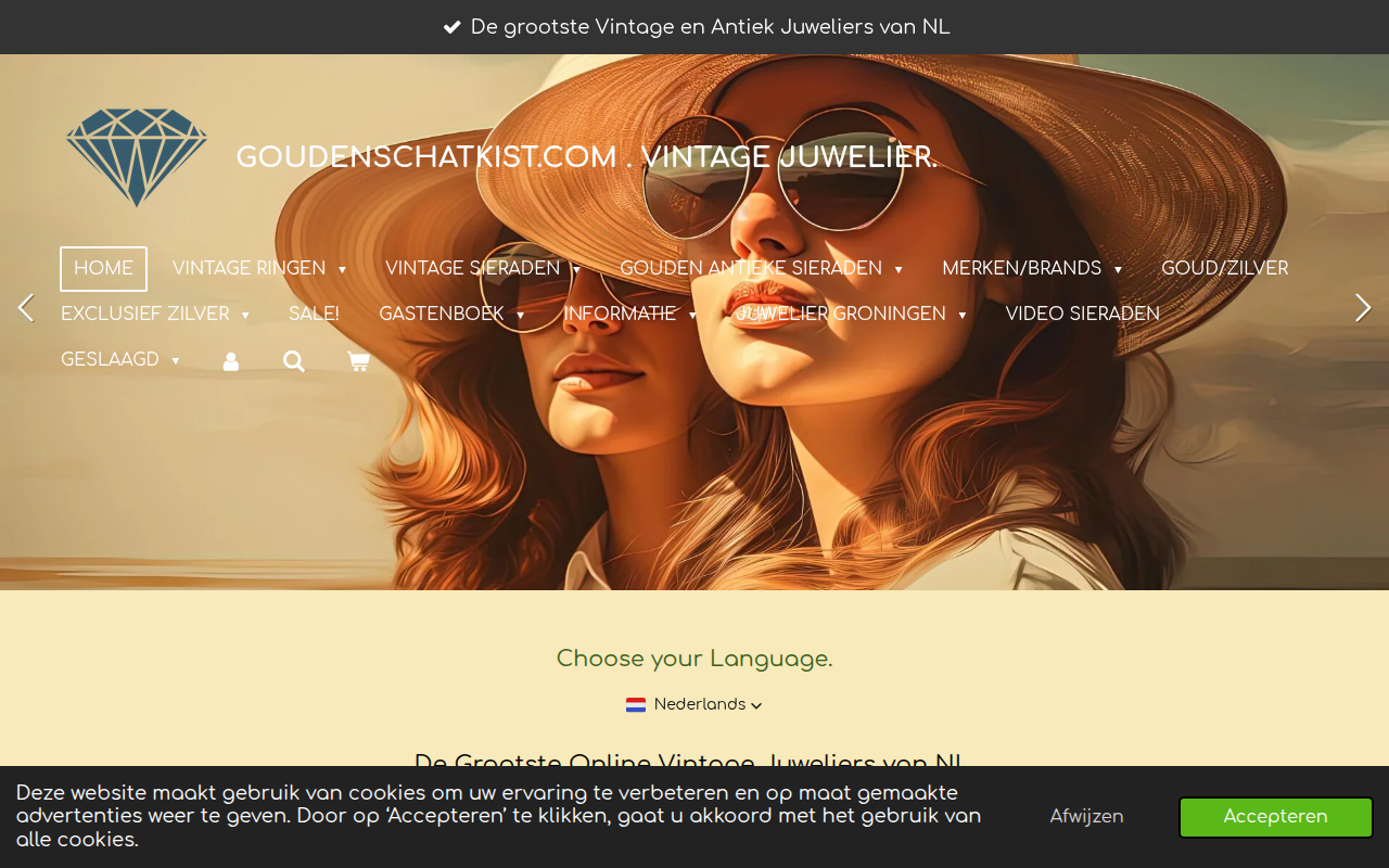 Screenshot van goudenschatkist.com