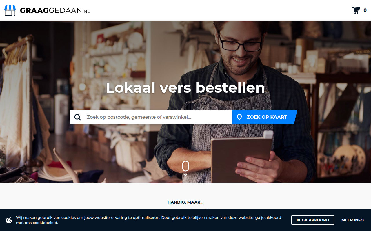 Screenshot van graaggedaan.nl