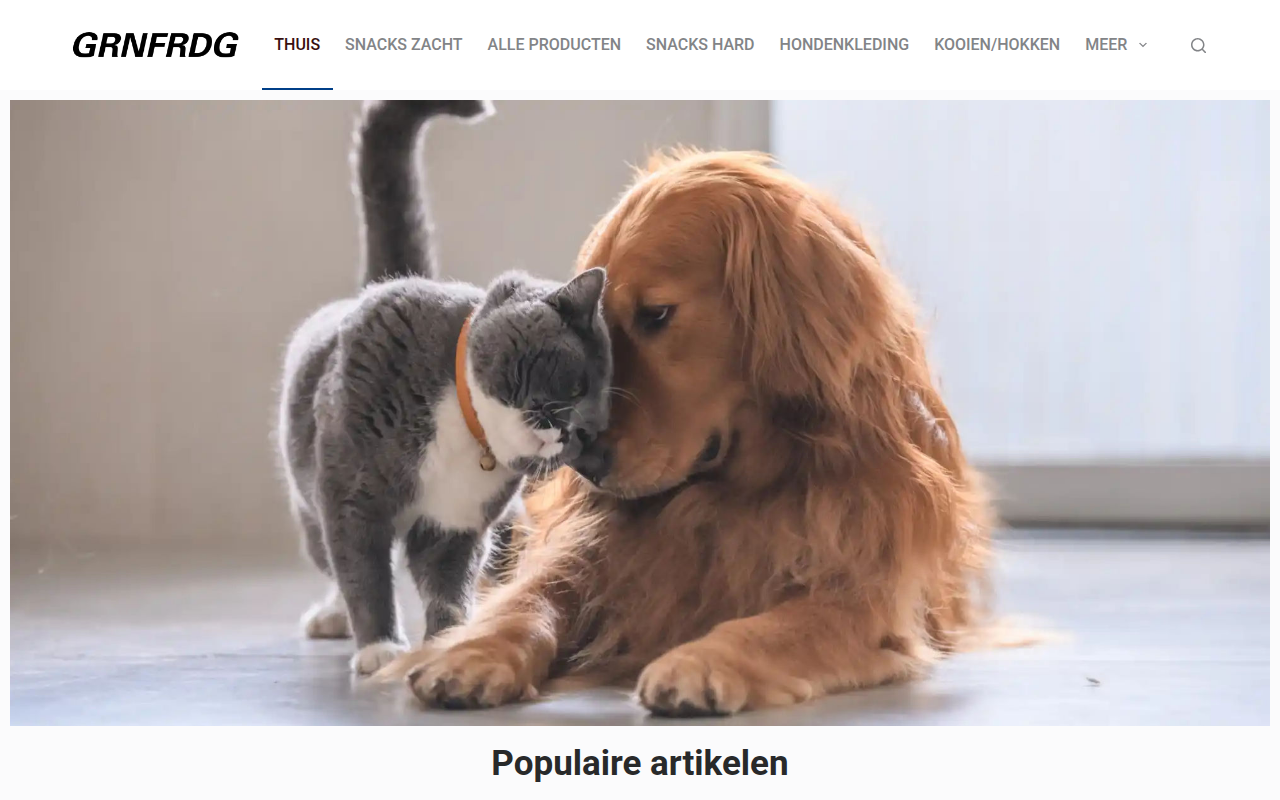 Screenshot van graanvrijhondenvoer.com