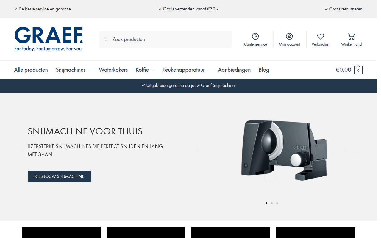 Screenshot van graef-shop.nl