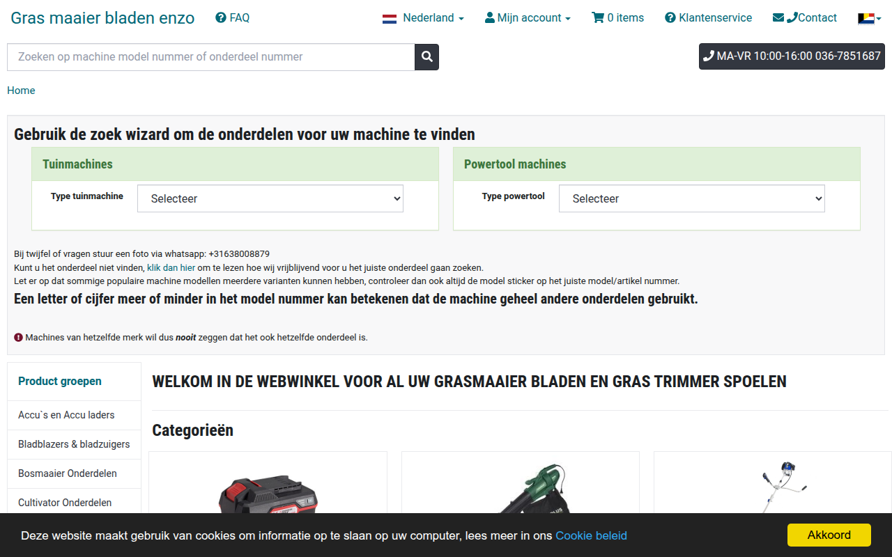 Screenshot van gras-maaier-bladen-enzo.nl