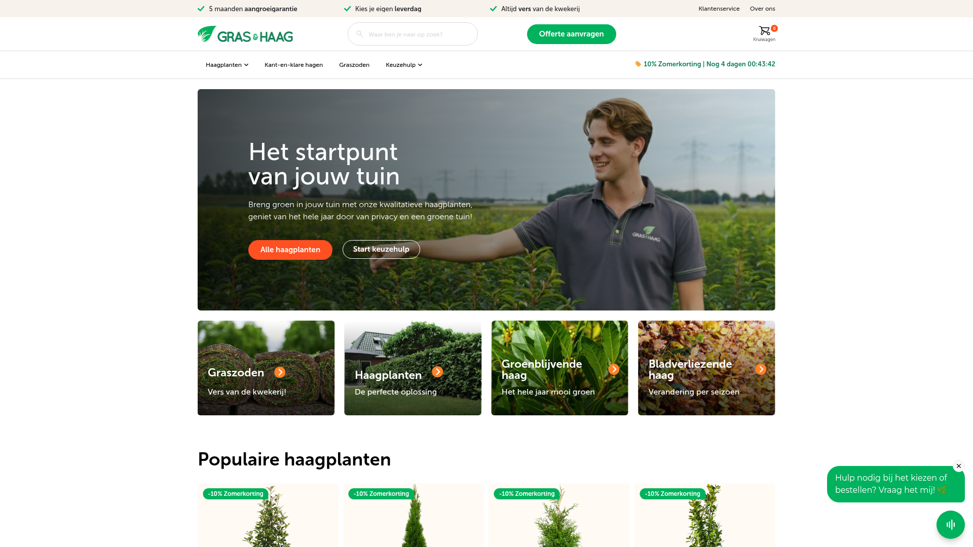 Screenshot van grasenhaag.nl