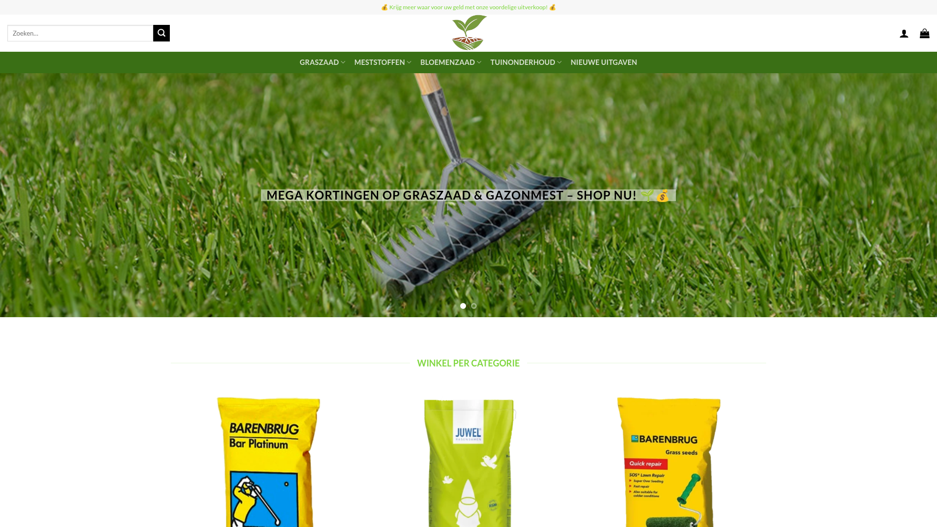 Screenshot van graszaaddirect.com