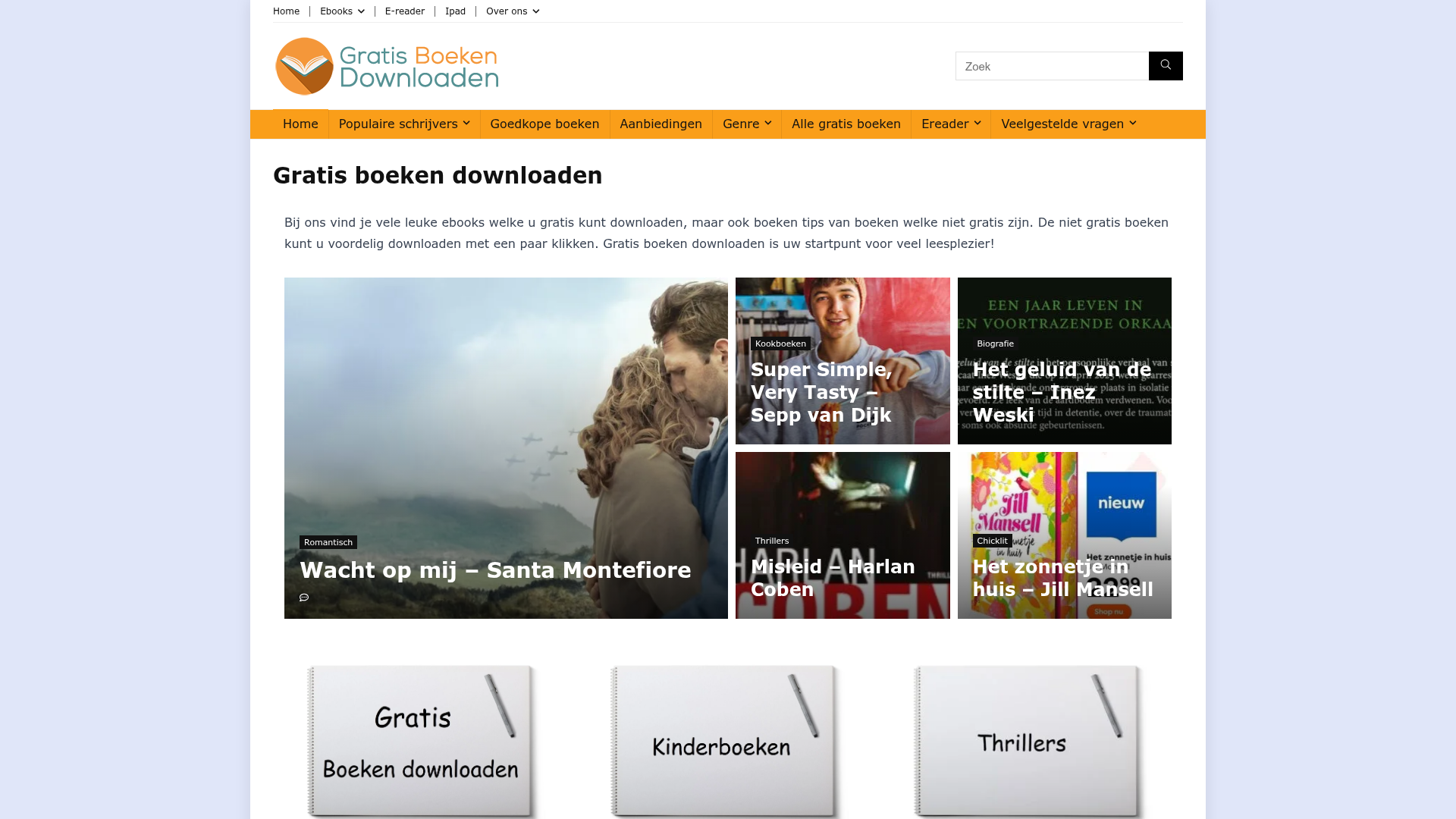 Screenshot van gratisboekendownloaden.net