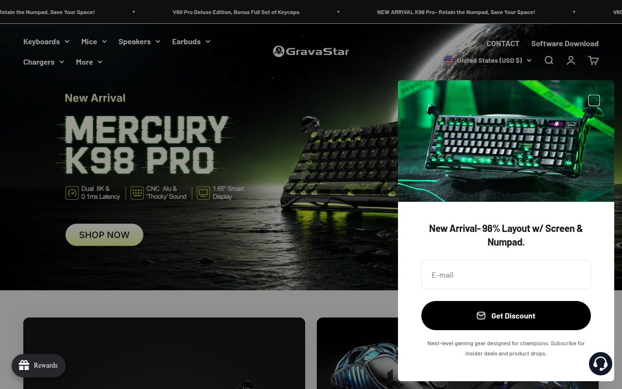 Screenshot van gravastar.com