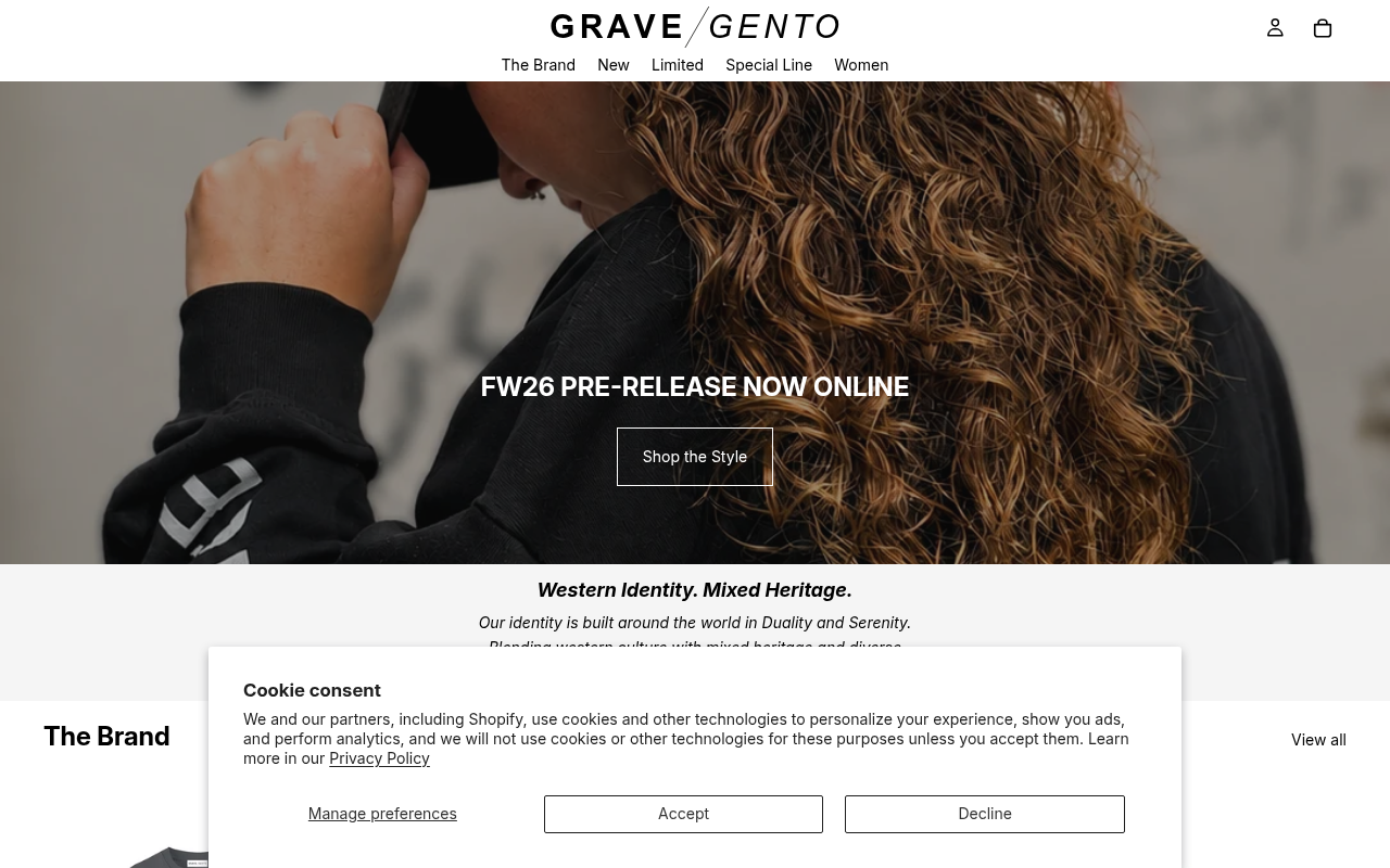 Screenshot van gravegento.com