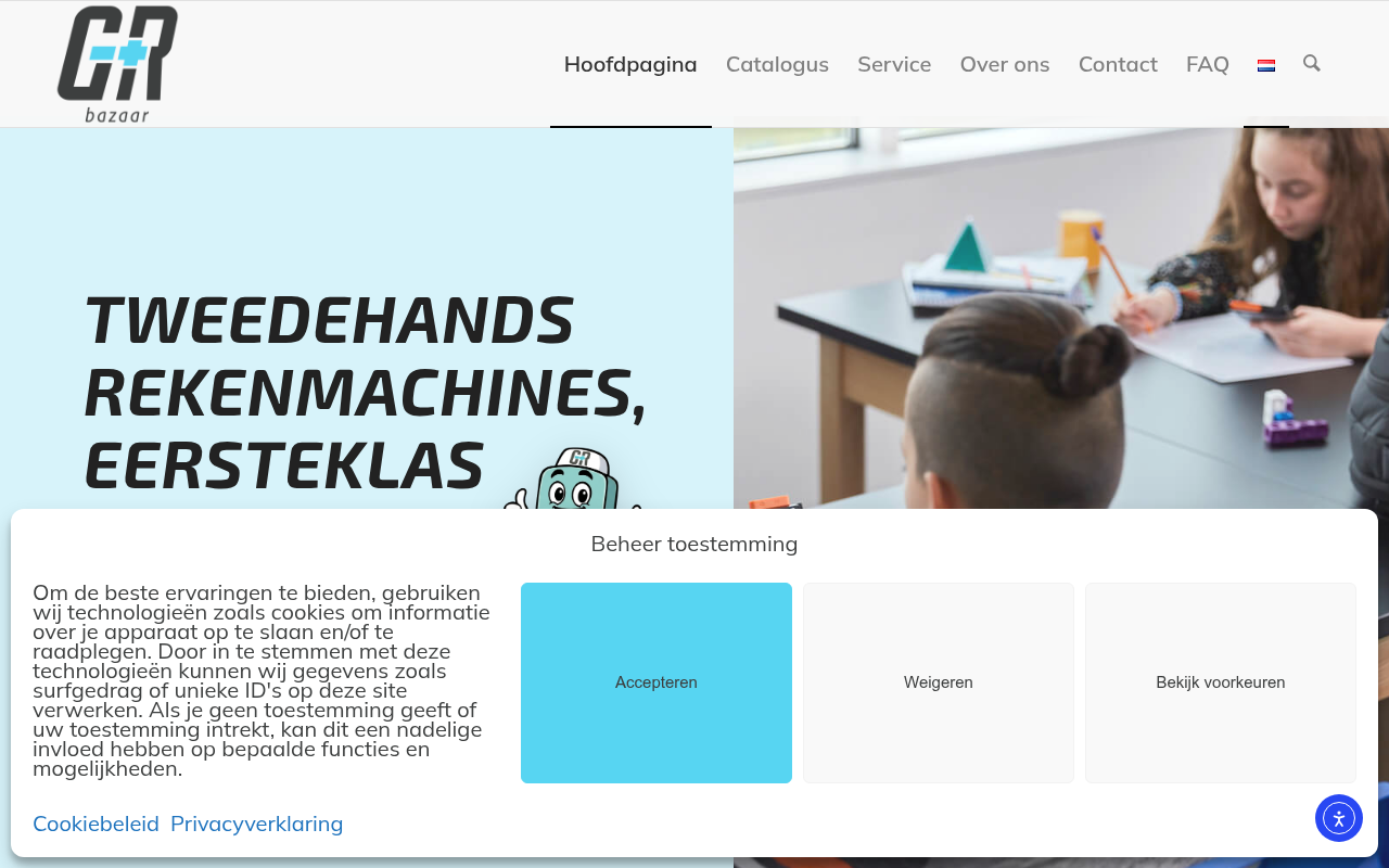 Screenshot van grbazaar.com