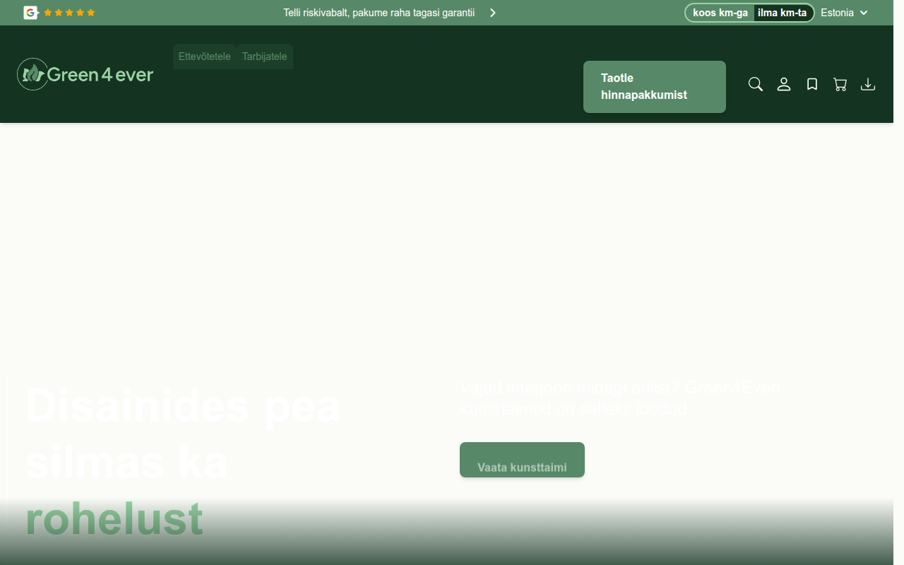 Screenshot van green4ever.shop