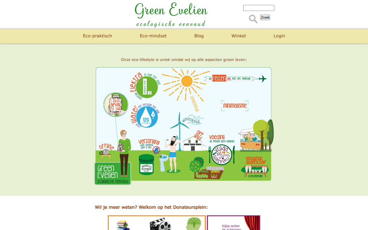 Screenshot van greenevelien.com