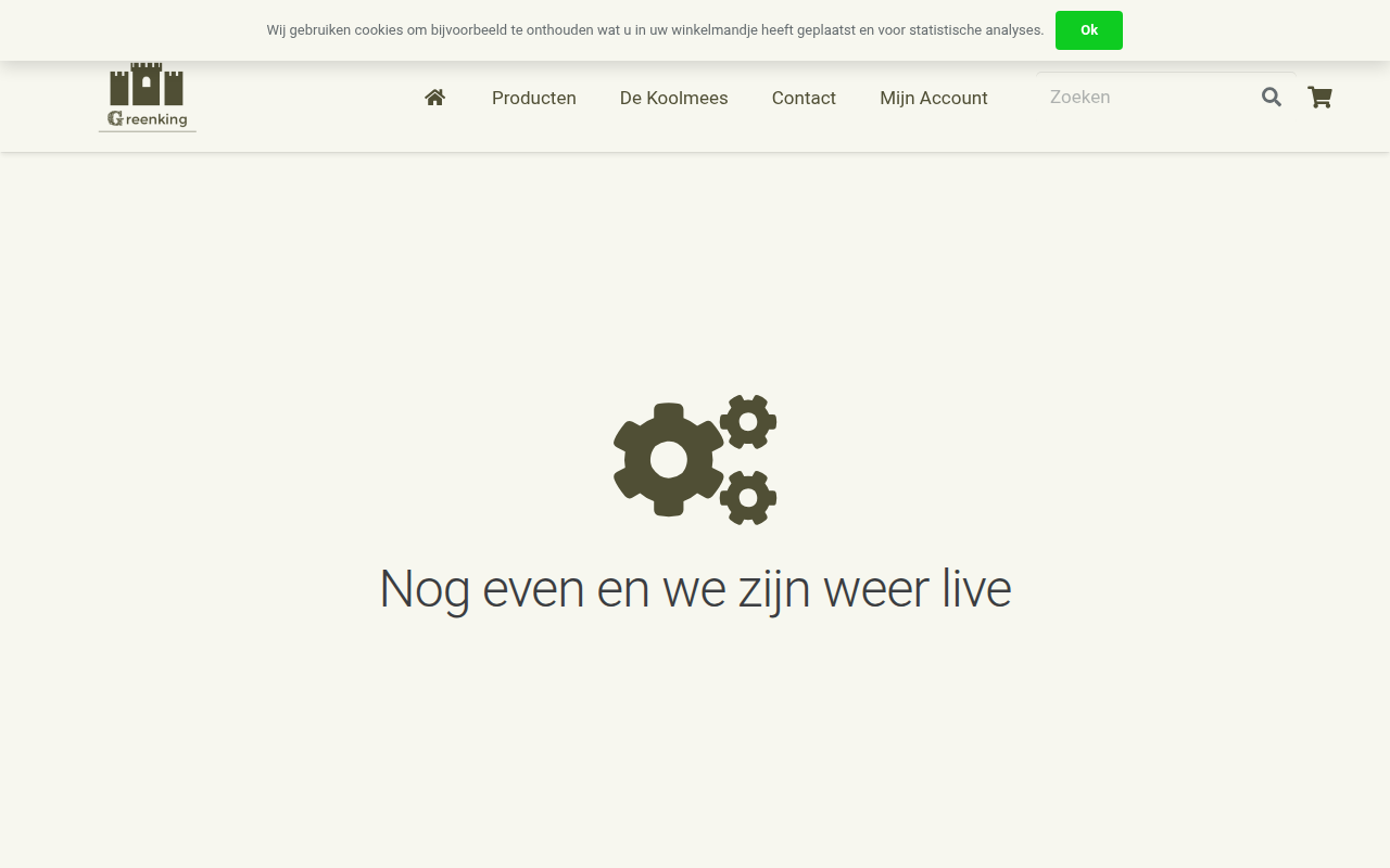 Screenshot van greenking.nl