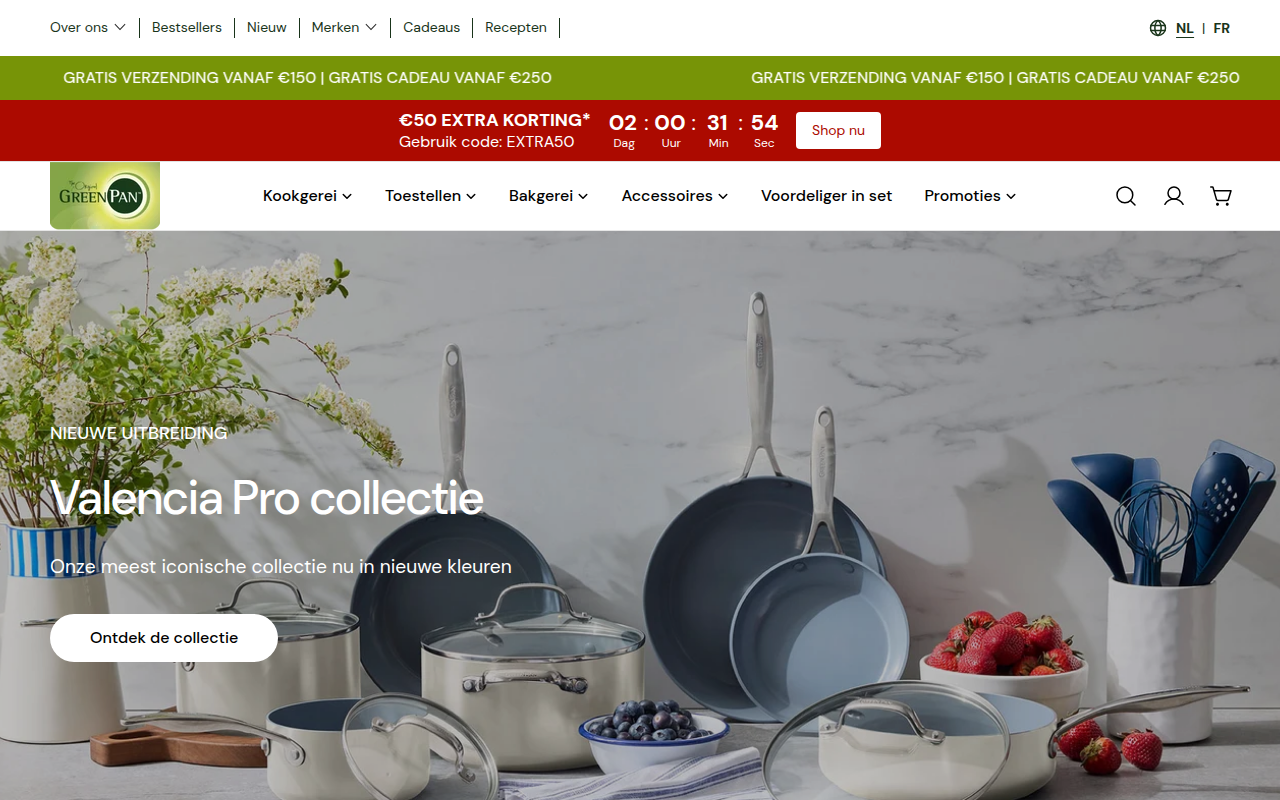 Screenshot van greenpan.be