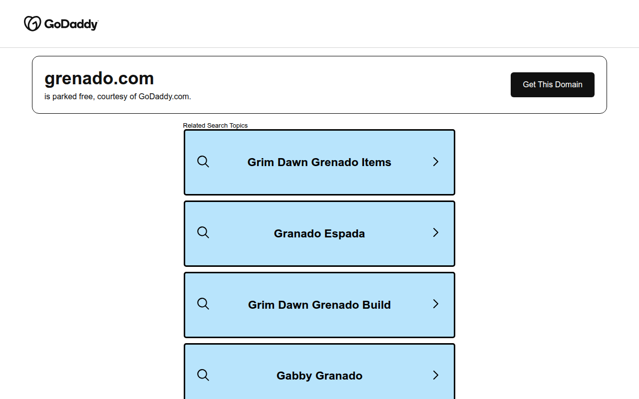 Screenshot van grenado.com