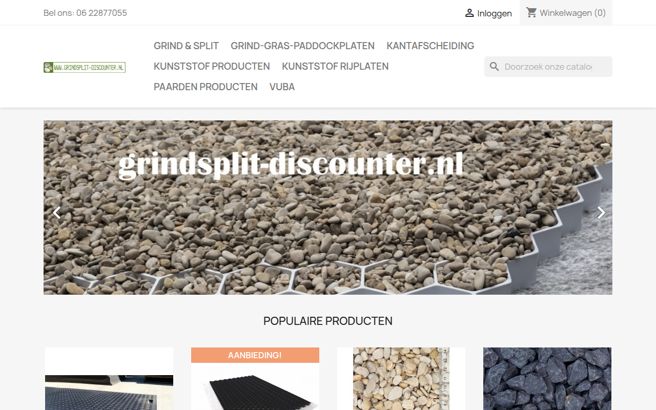 Screenshot van grindsplit-discounter.nl