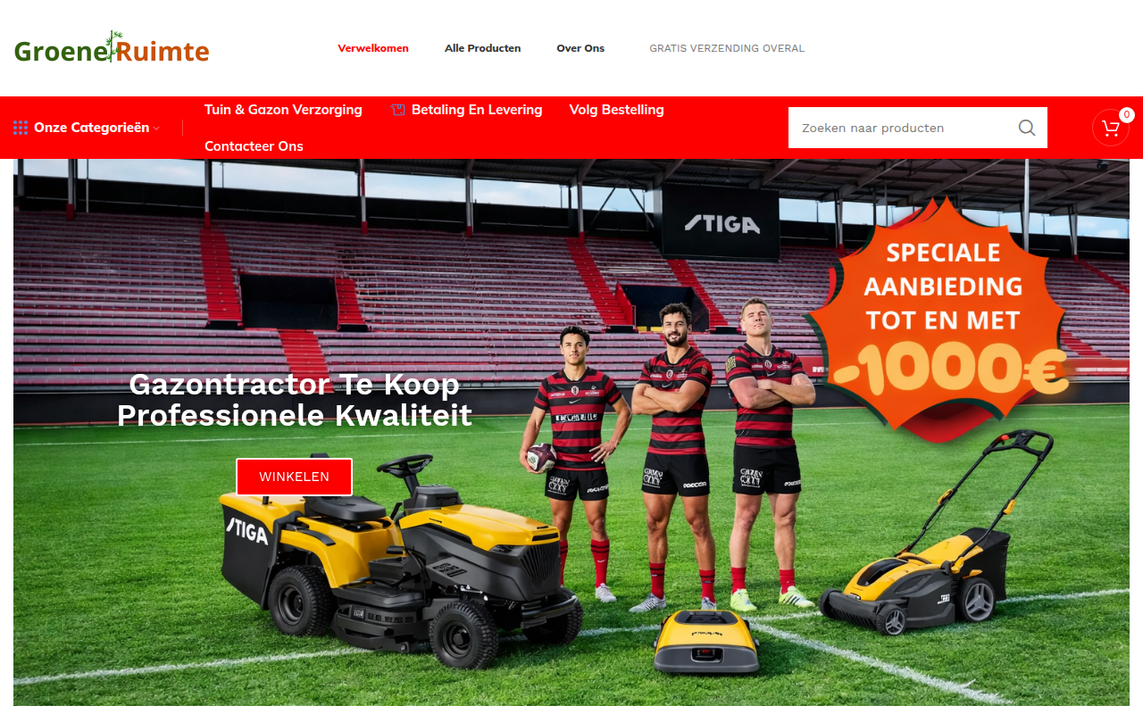 Screenshot van groenruimte.com