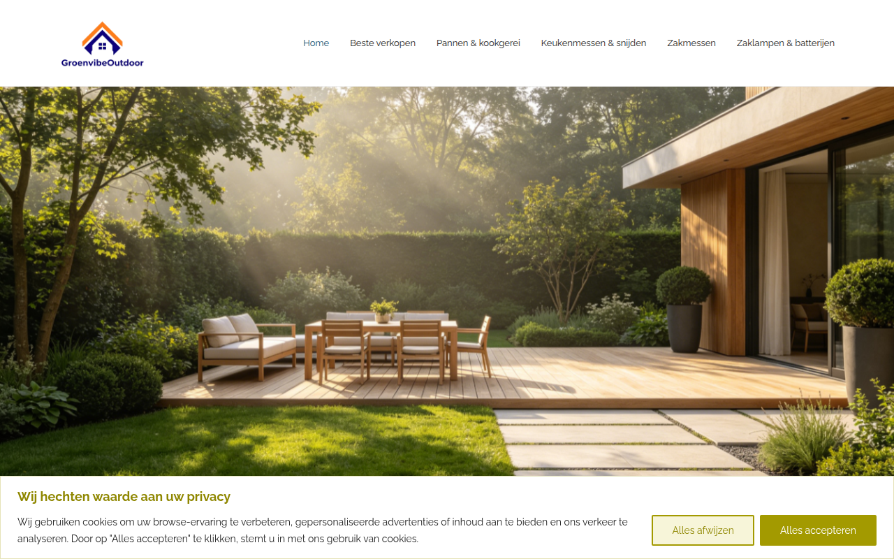 Screenshot van groenvibeoutdoor.com