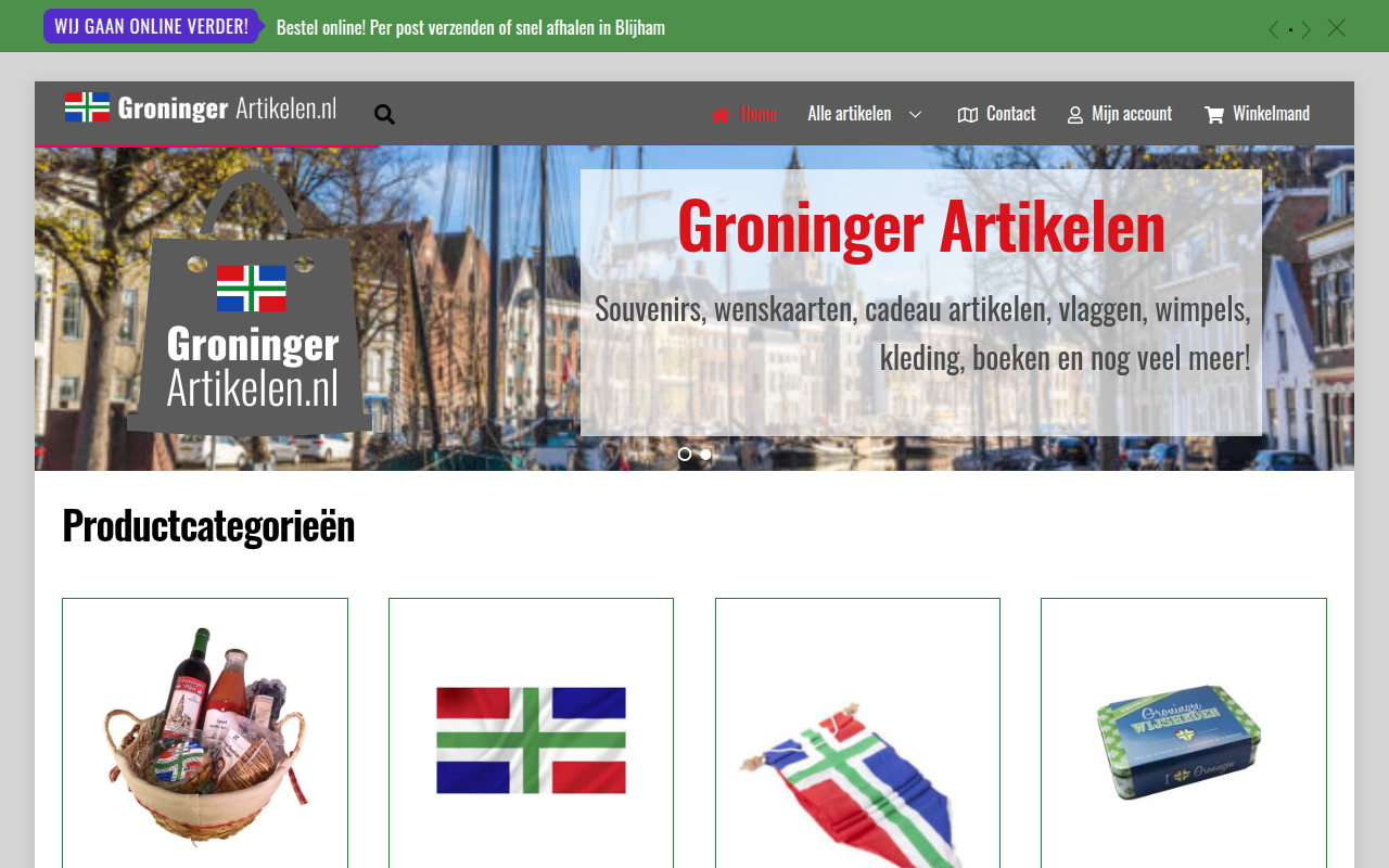 Screenshot van groningerartikelen.nl