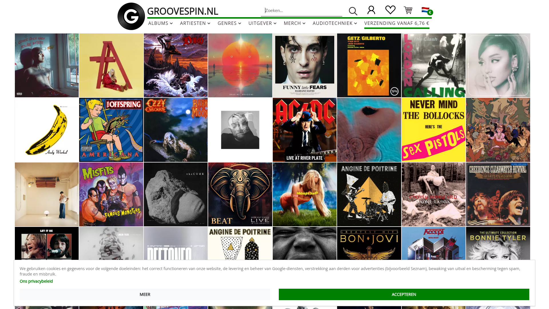 Screenshot van groovespin.nl