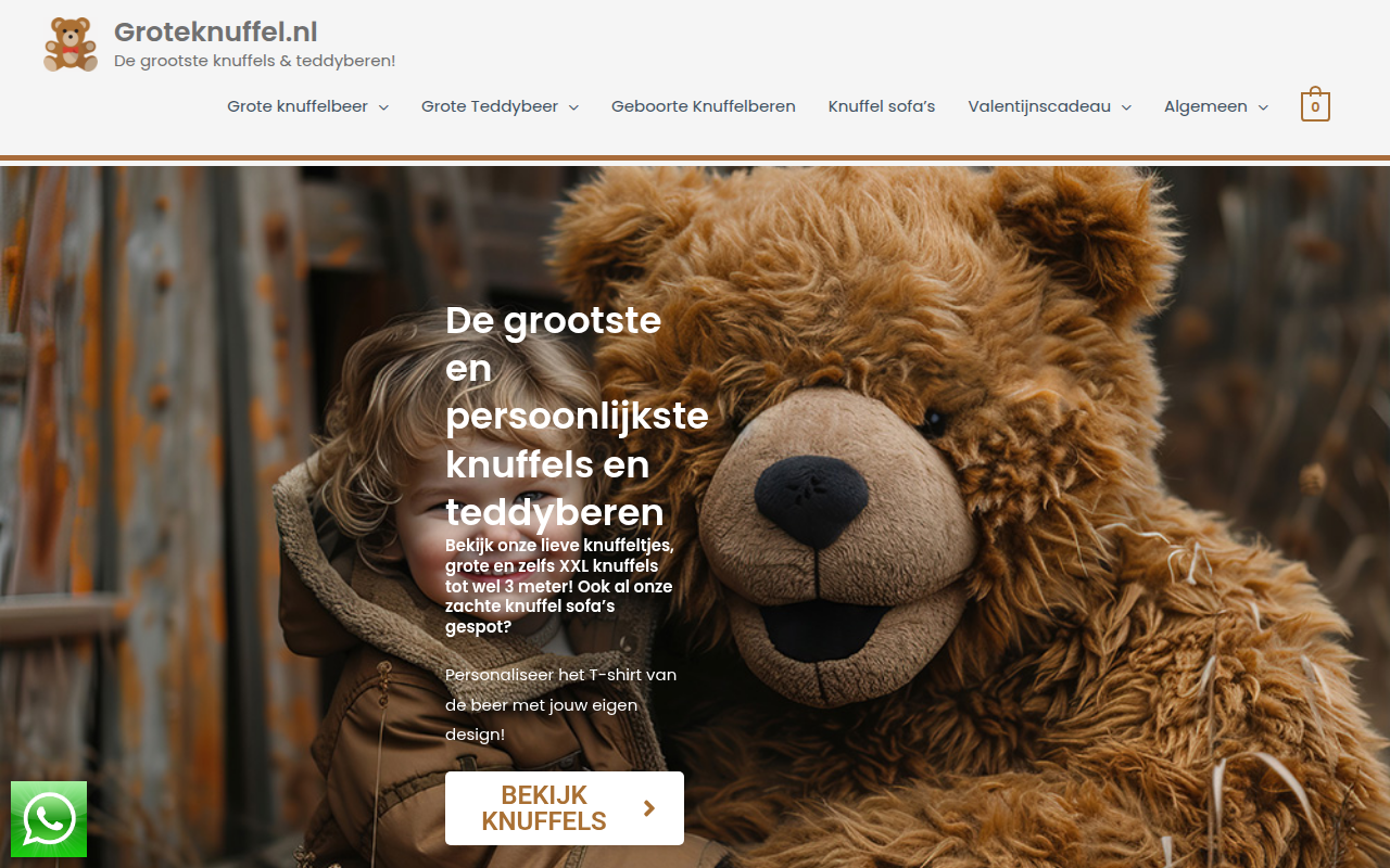 Screenshot van groteknuffel.nl