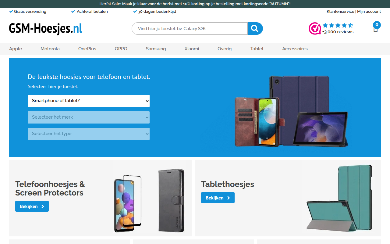 Screenshot van gsm-hoesjes.nl