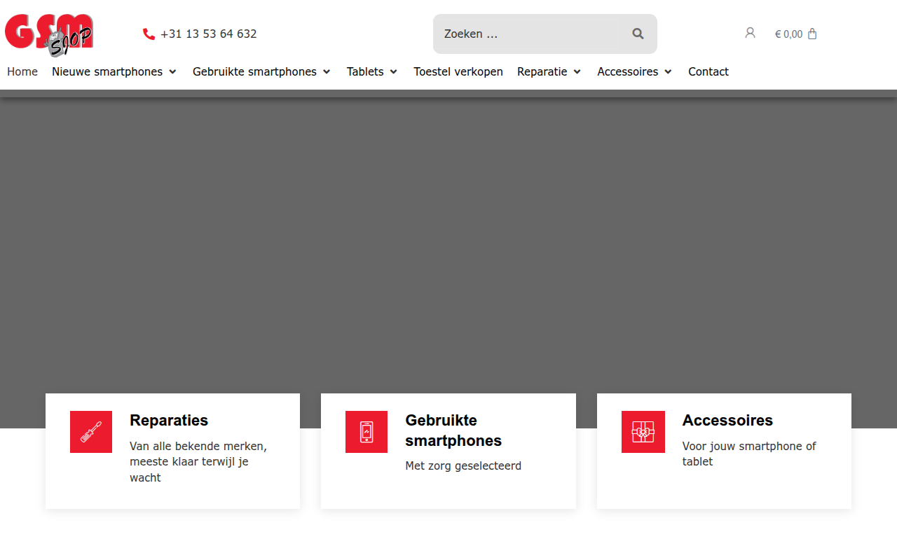 Screenshot van gsm-sjop.nl