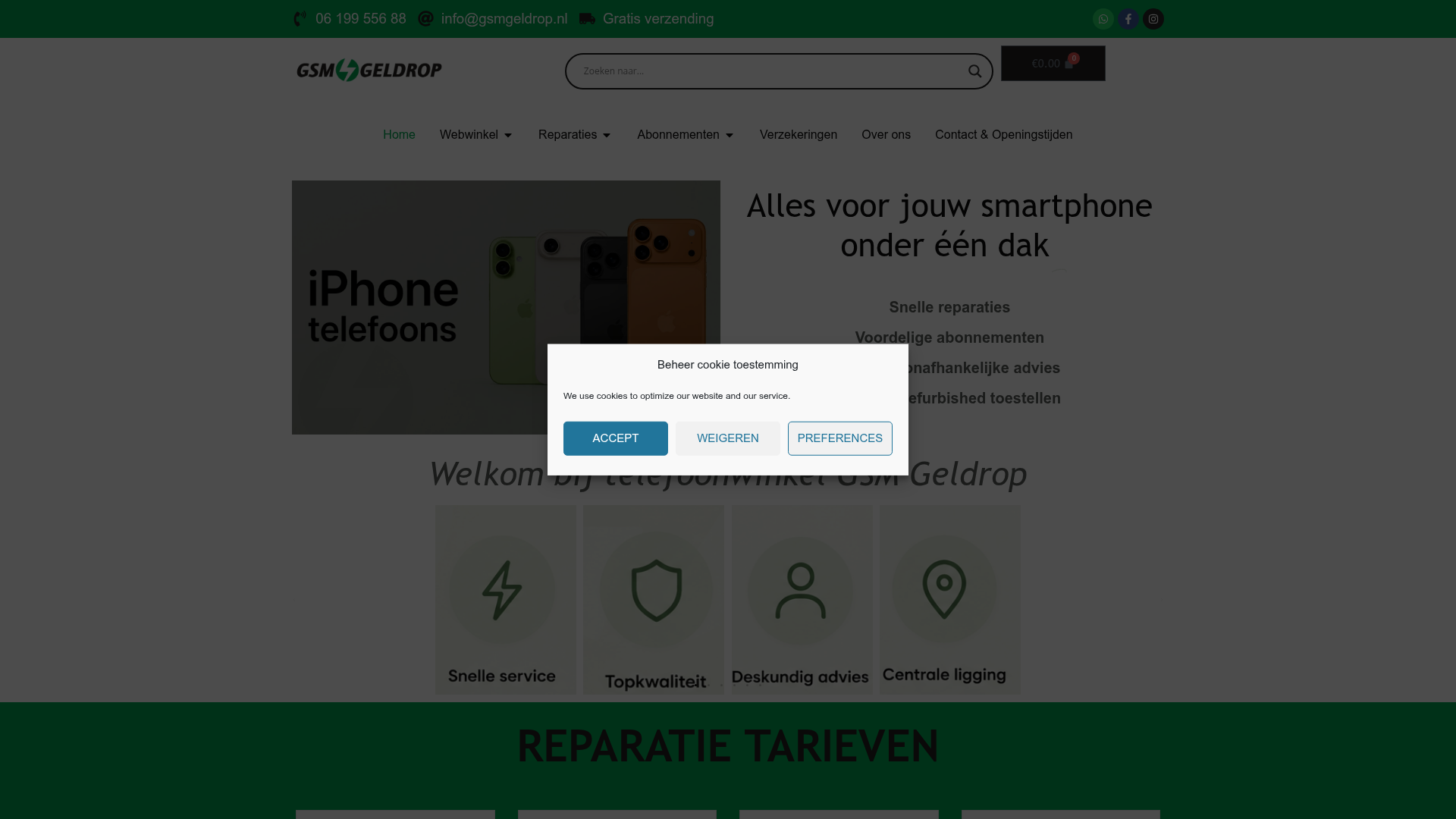 Screenshot van gsmgeldrop.nl