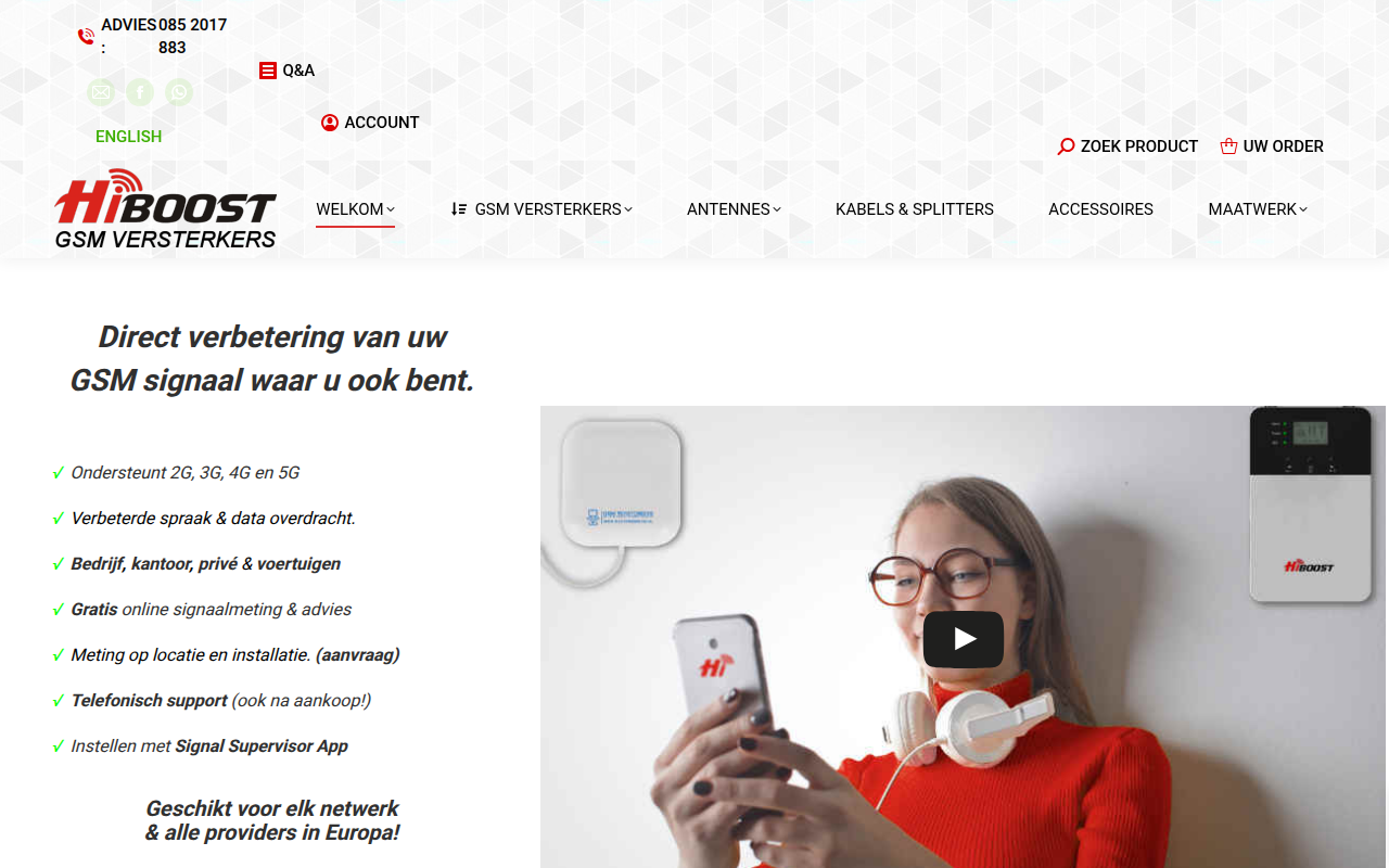 Screenshot van gsmversterkers.nl