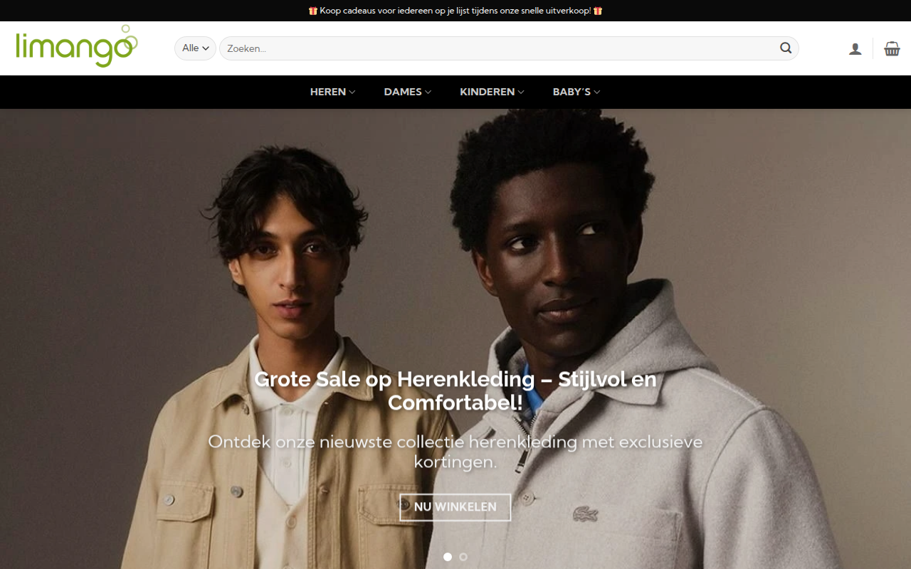 Screenshot van gstarkleding.com