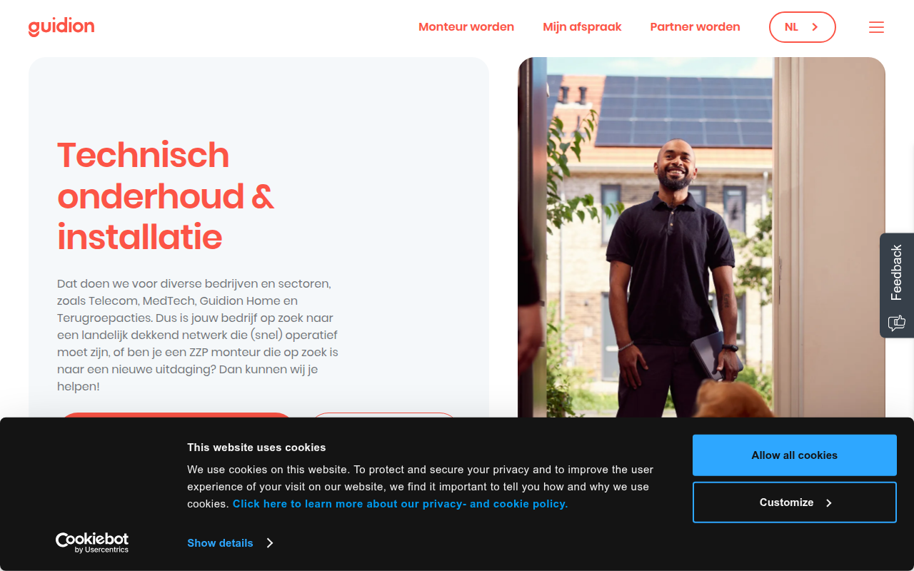 Screenshot van guidion.com