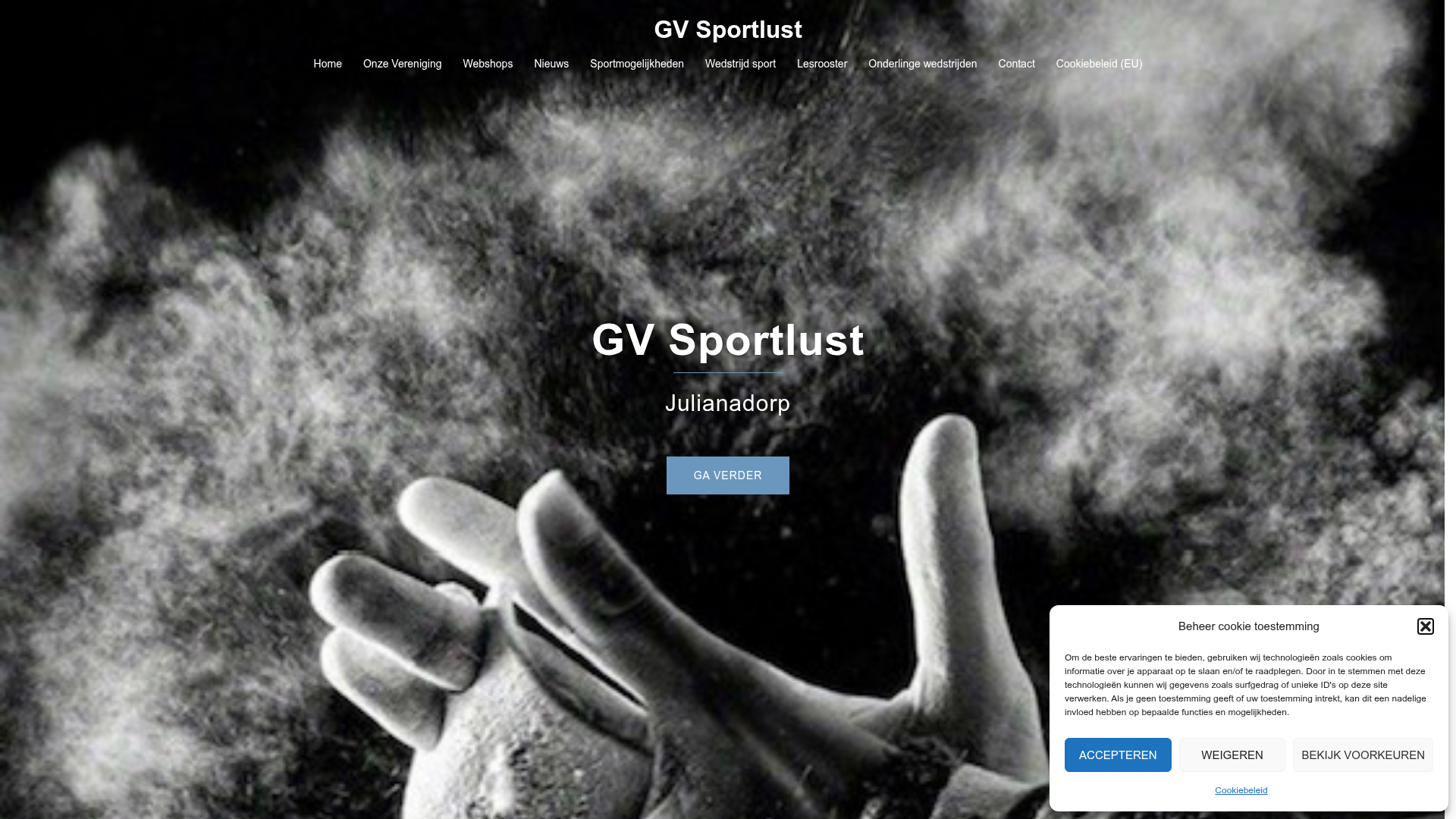 Screenshot van gvsportlust.nl